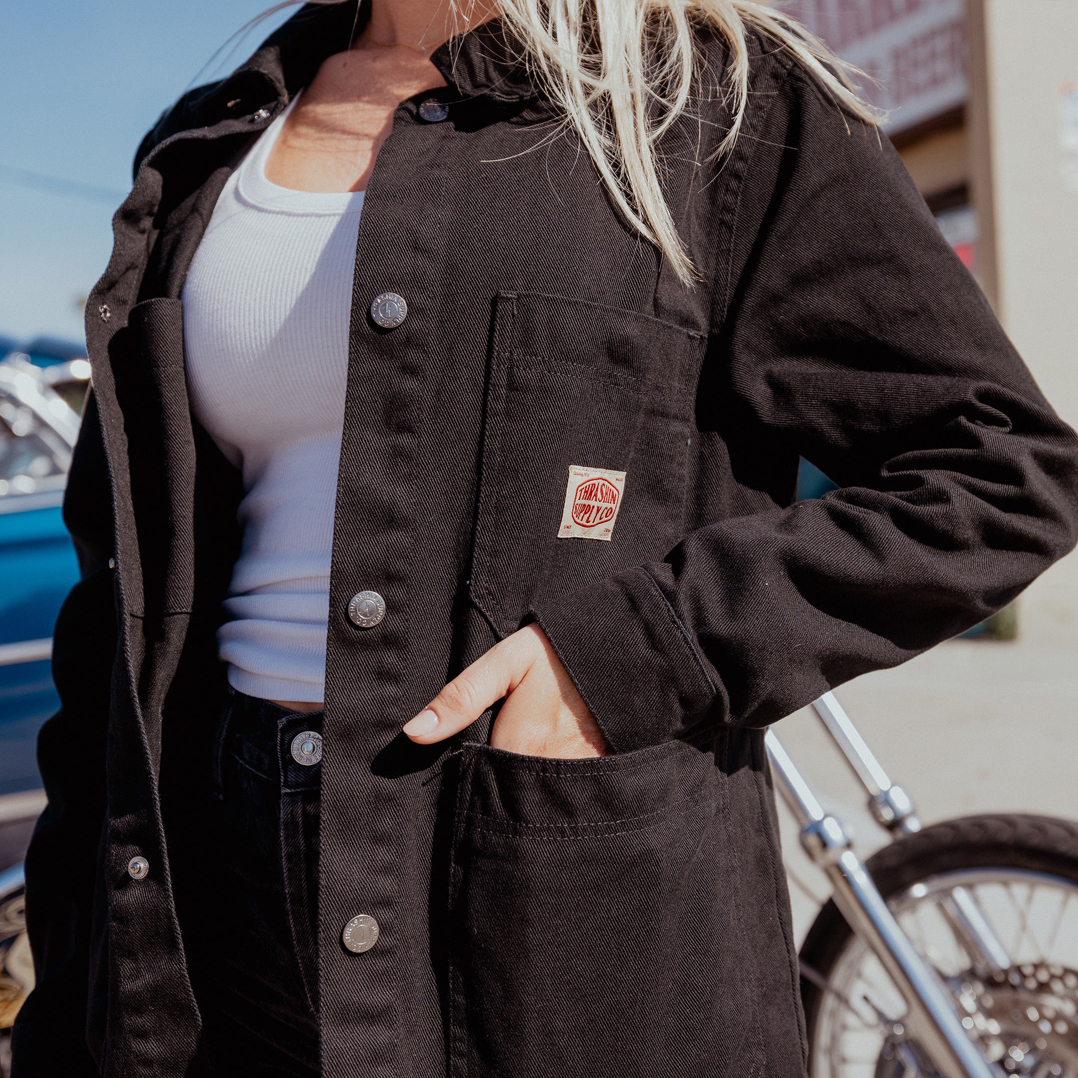 Thrashin Supply® Heritage Chore Coat | Canvas - Black