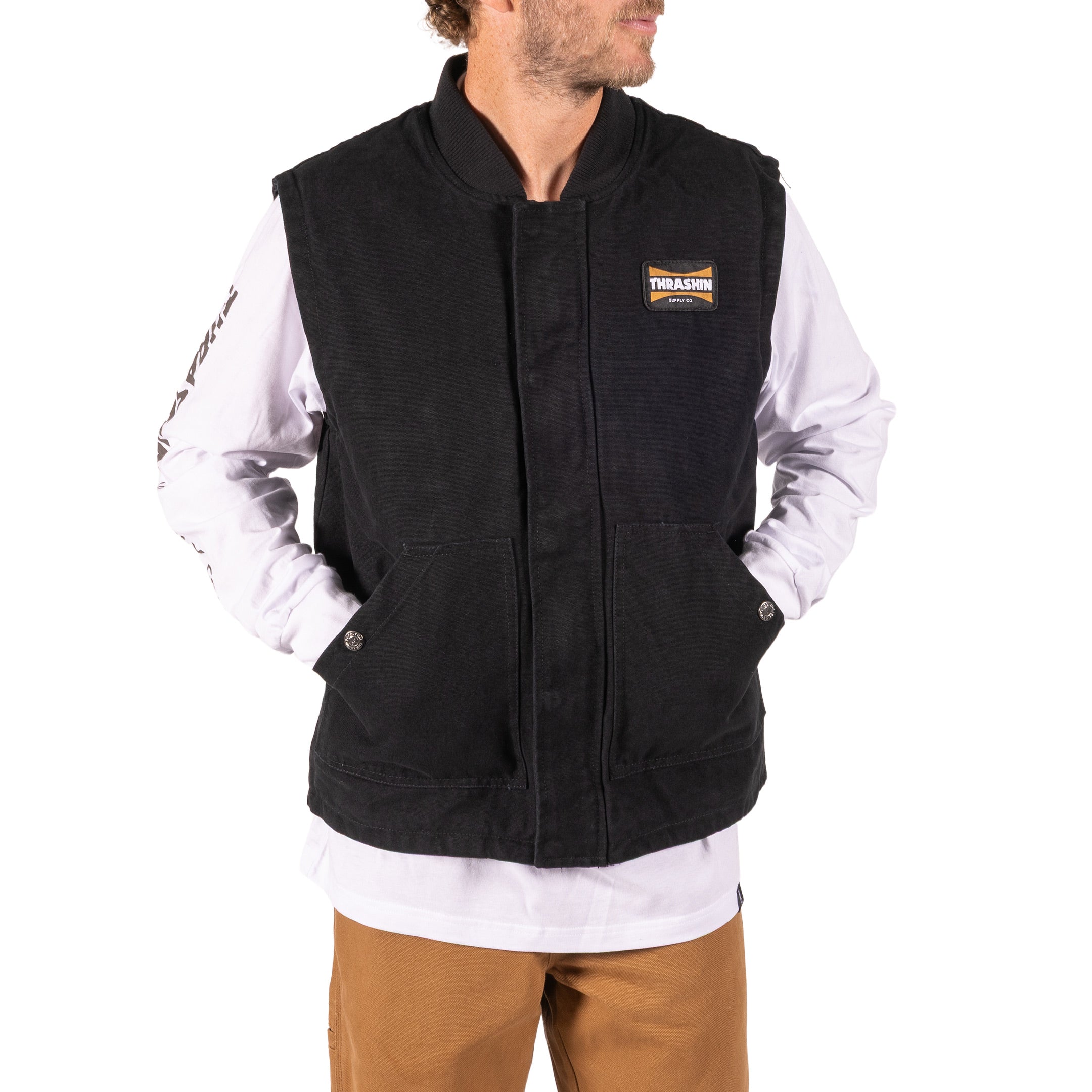 Thrashin Supply® Mill Vest | Canvas - Black
