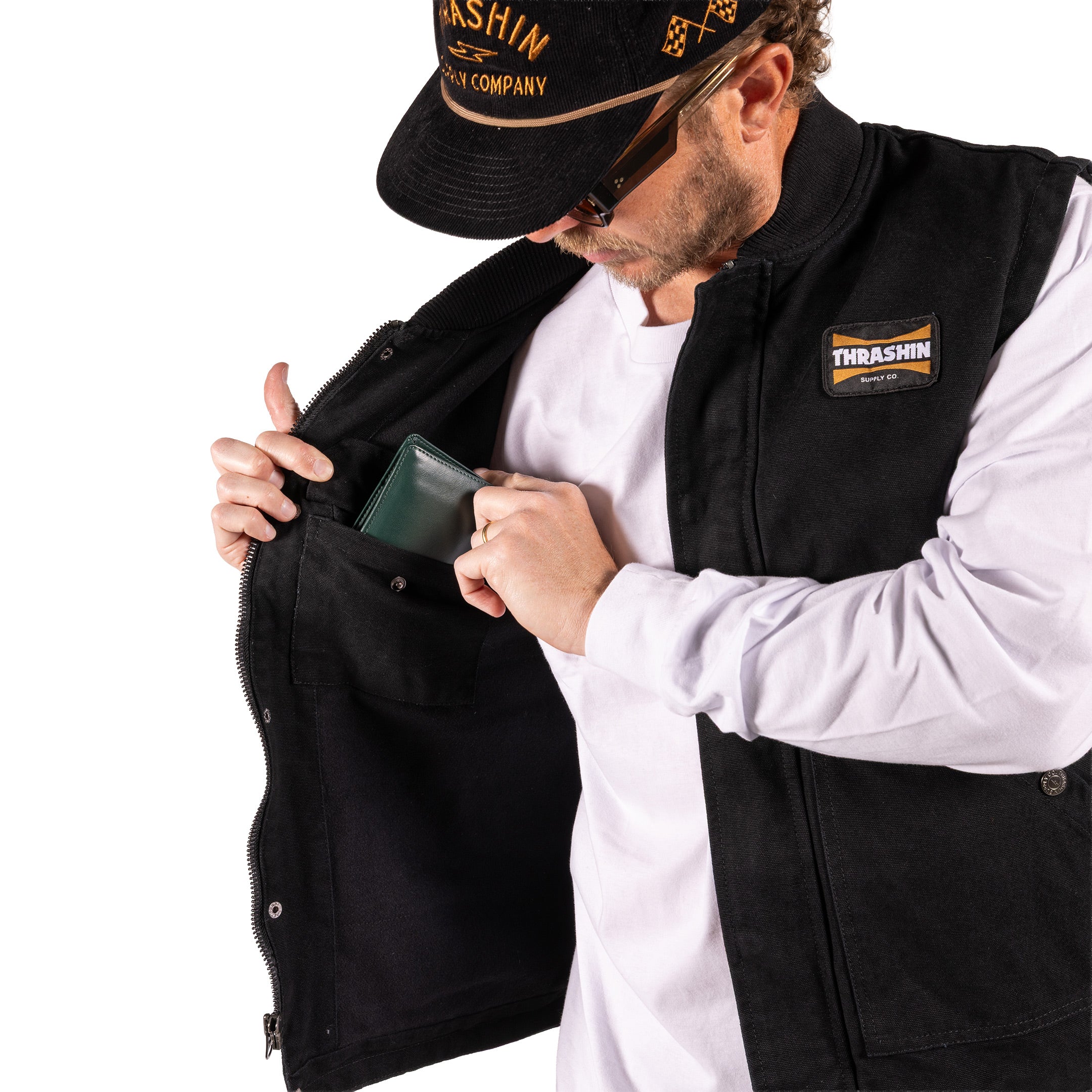 Thrashin Supply® Mill Vest | Canvas - Black