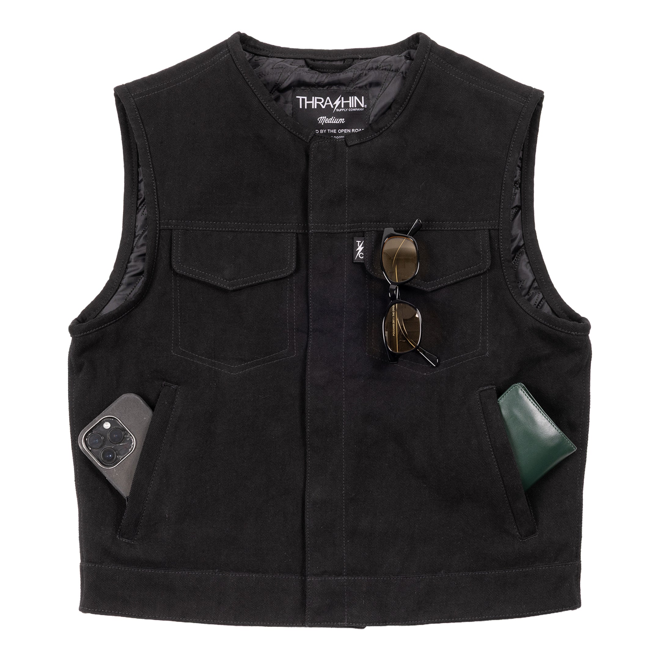 Thrashin Supply® Potrero Denim Riding Vest | Shorty