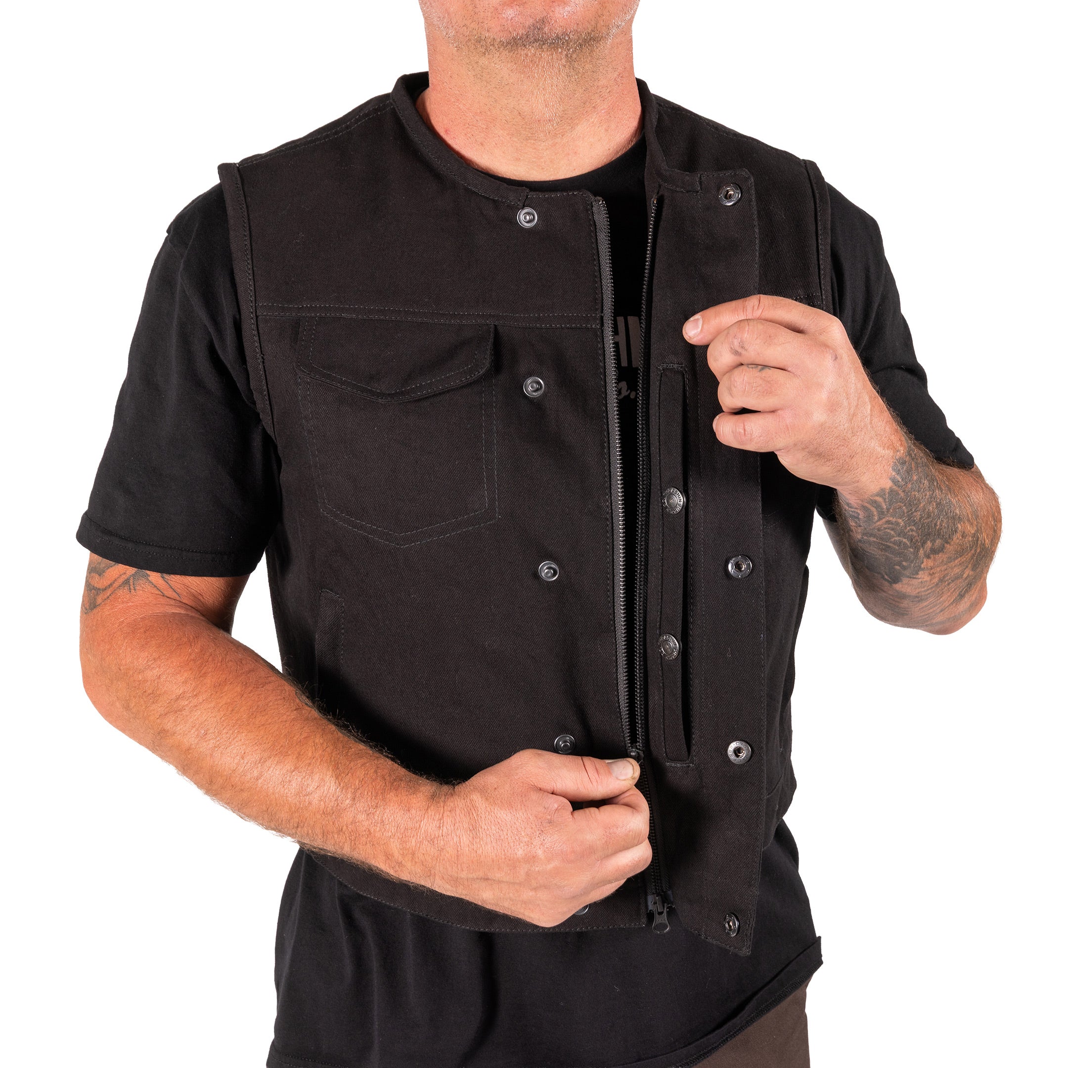 Thrashin Supply® Potrero Denim Riding Vest | Shorty