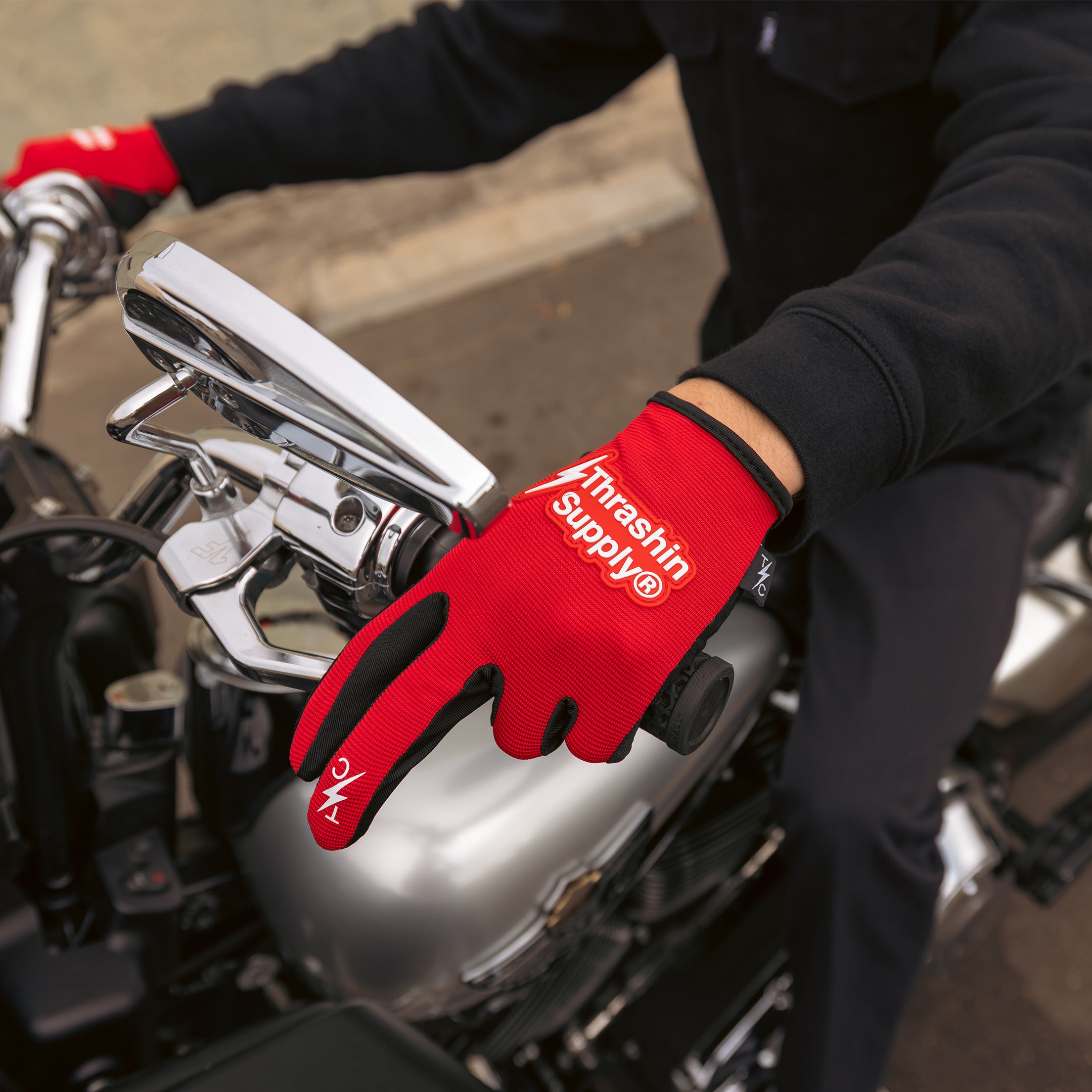 Thrashin Supply Co. Official Stealth Gloves - Red