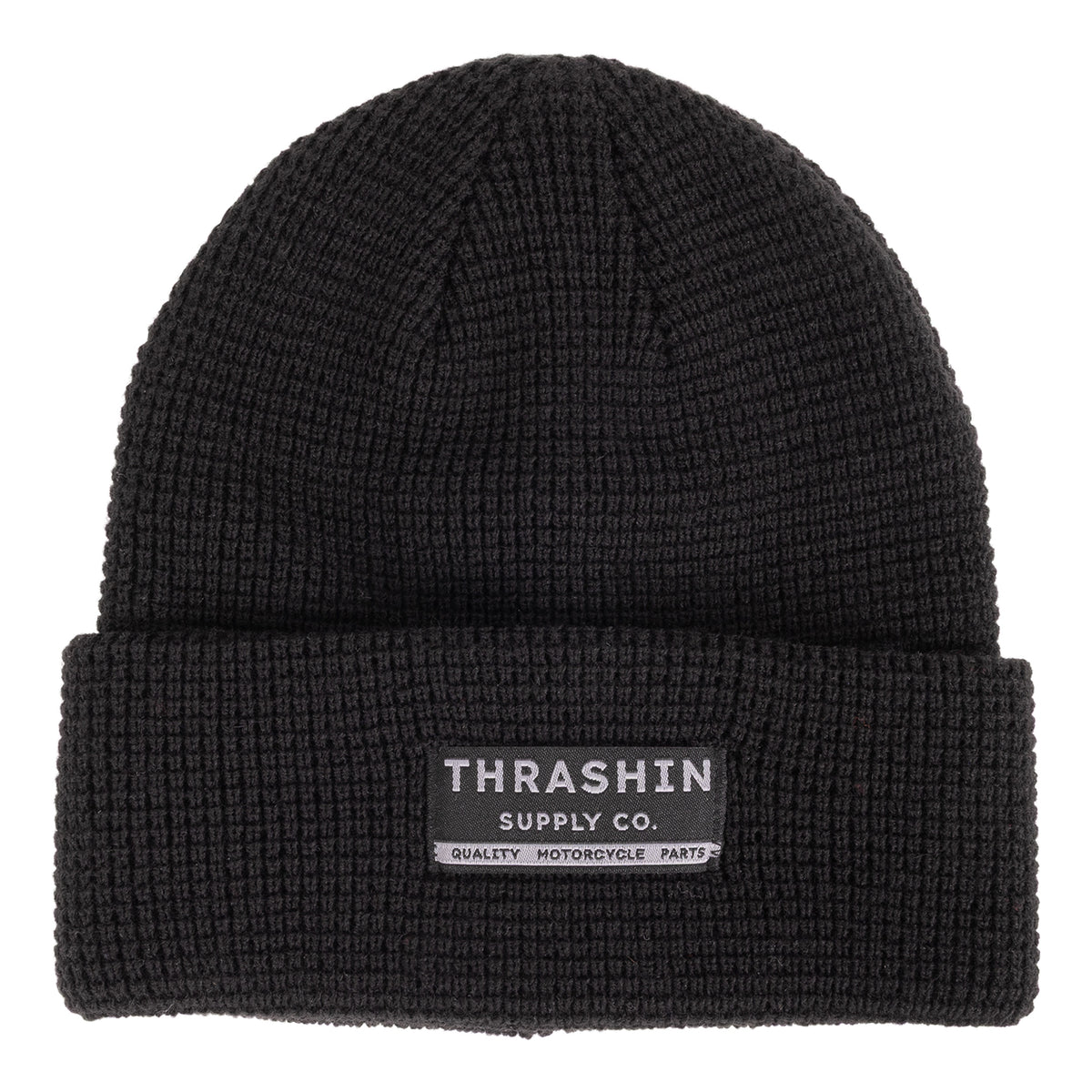 Verse Waffle Knit Beanie - Black