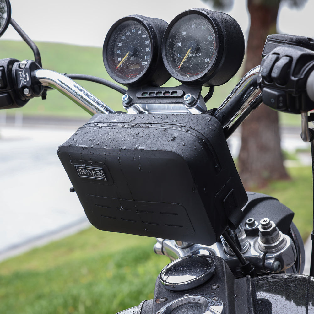 Waterproof Motorcycle HandleBar Bag - Black – Thrashin Supply