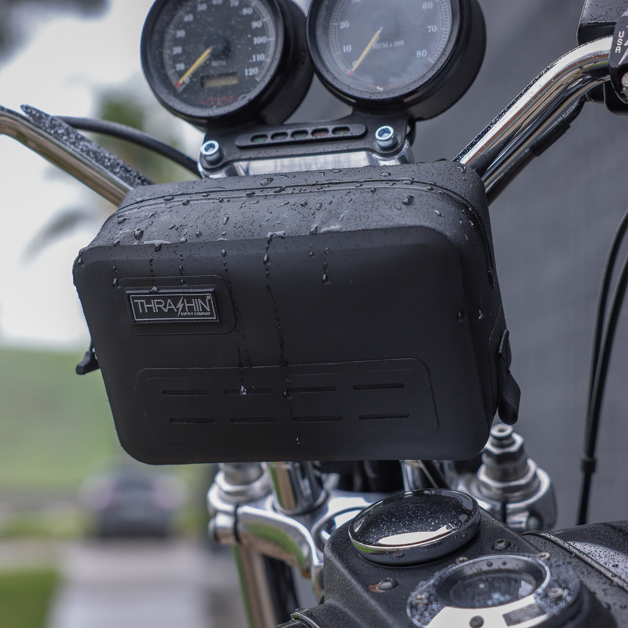 Waterproof Motorcycle HandleBar Bag - Black – Thrashin Supply