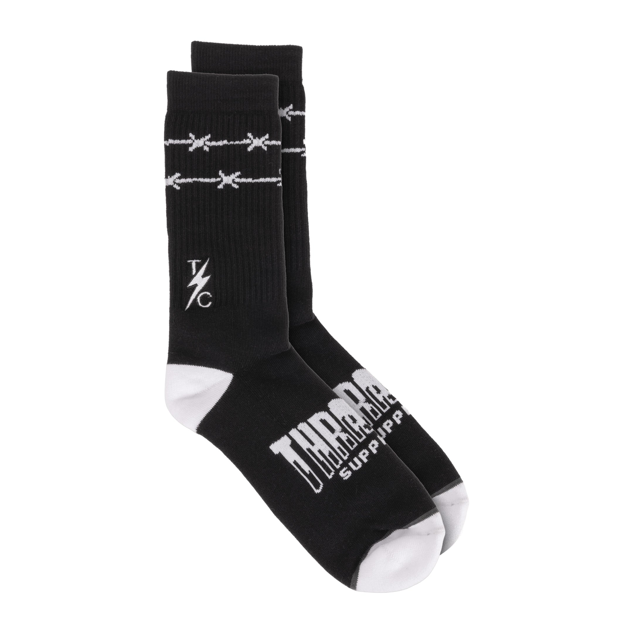 ATHLETE SOCKS ブラック M Thrashin Supply® Wire Socks - Black
