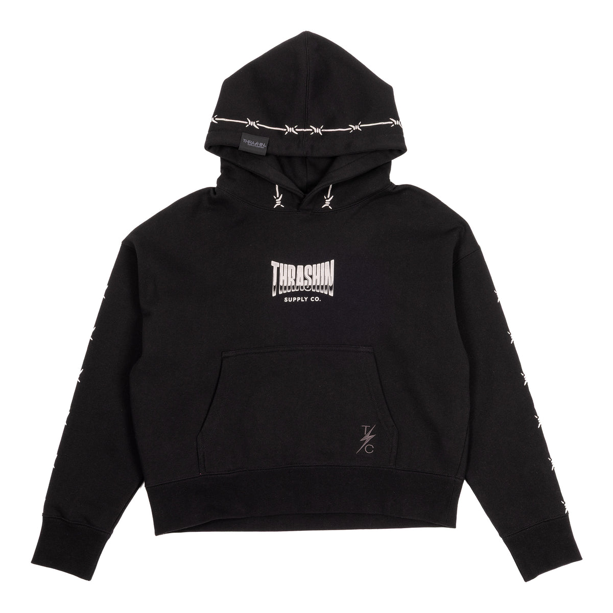 Women's Wire Pull-Over Hoodie - Black