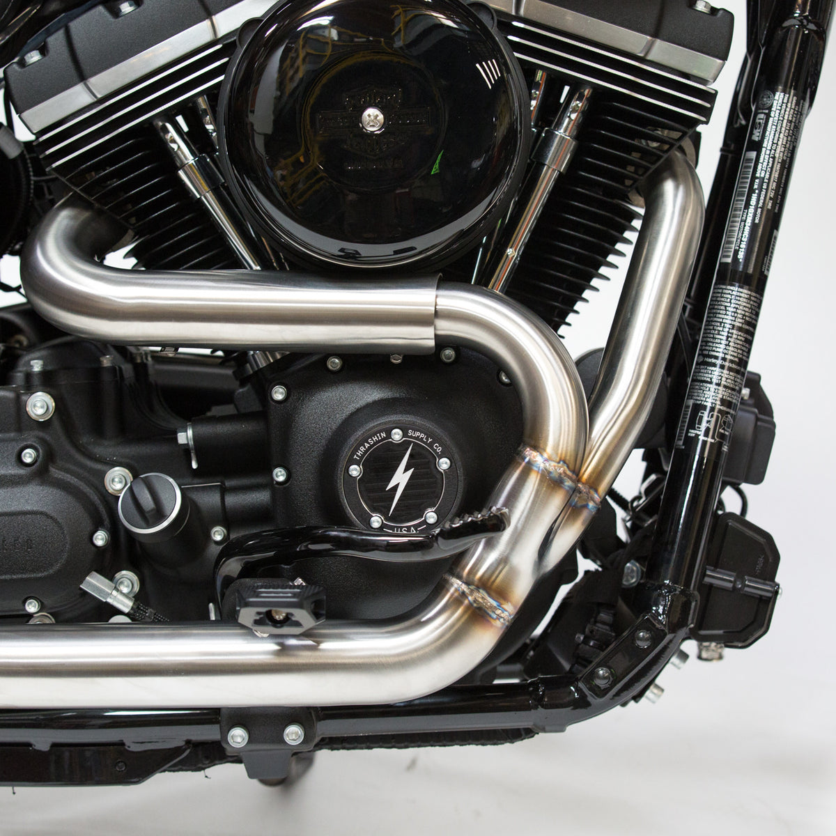 OG Stainless Exhaust w/ Removable Baffle & End Cap - FXR