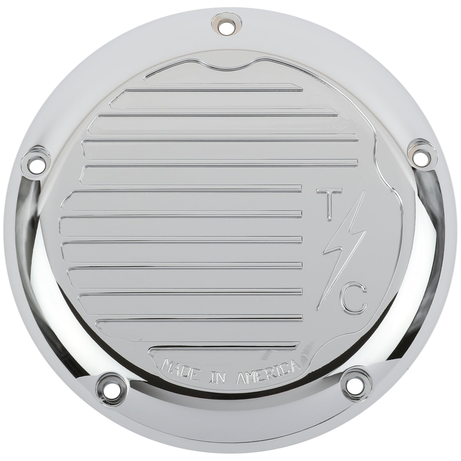 Finned 5 Hole Derby Cover - M8 Bagger (Chrome) – Thrashin Supply