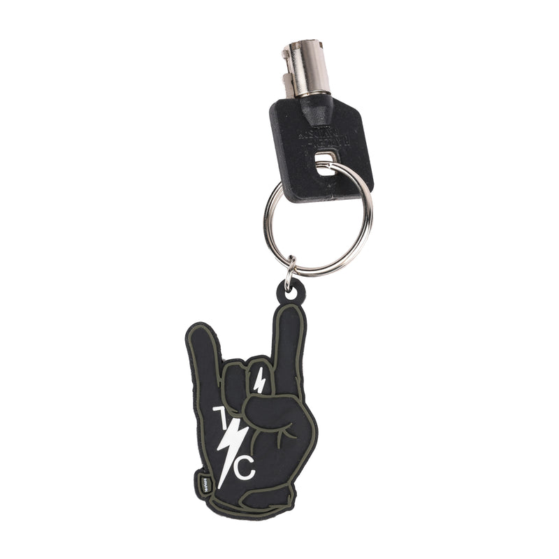 Rock On Glove - Rubber Keychain