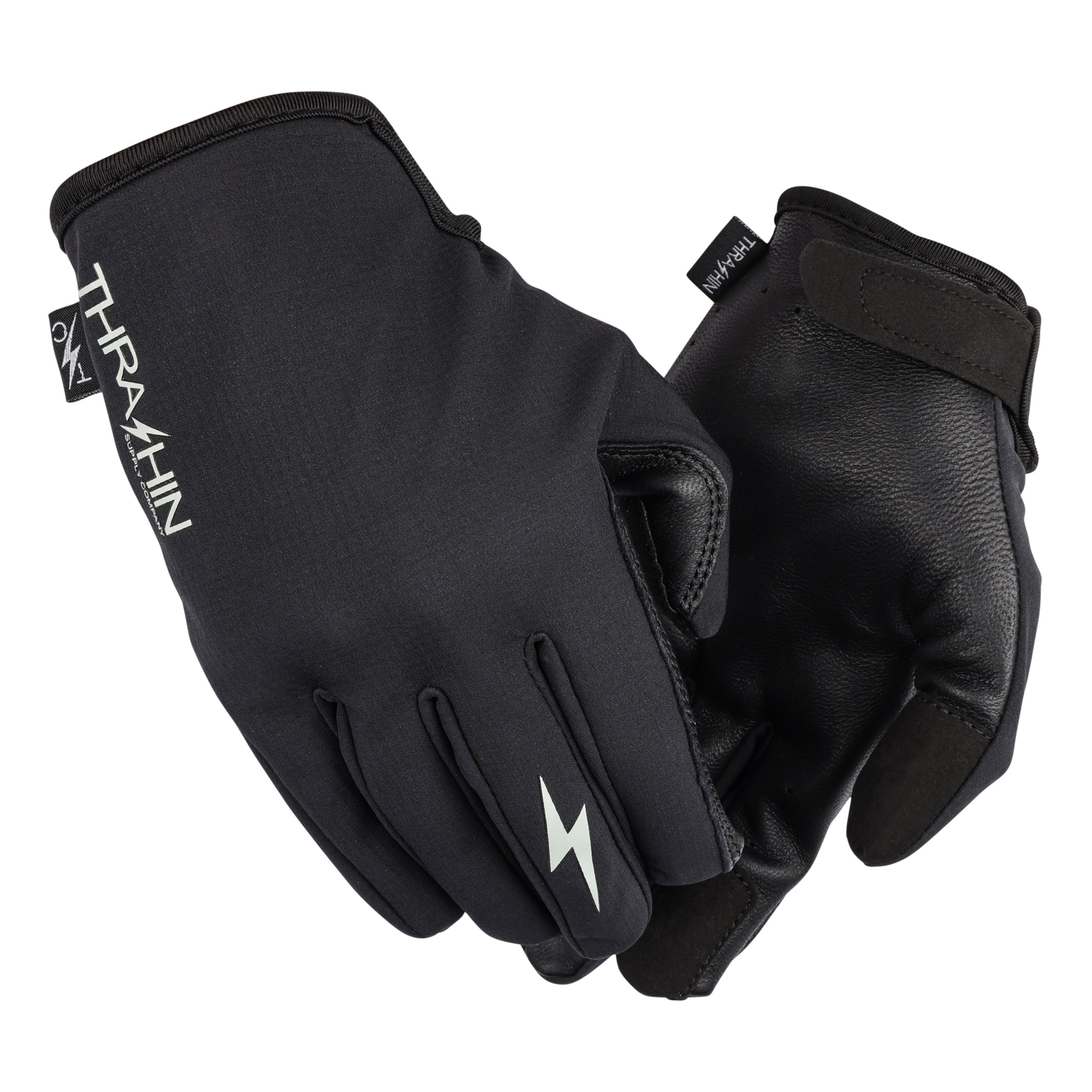 Thrashin Supply Stealth Windbreaker Motorcycle Gloves - Black