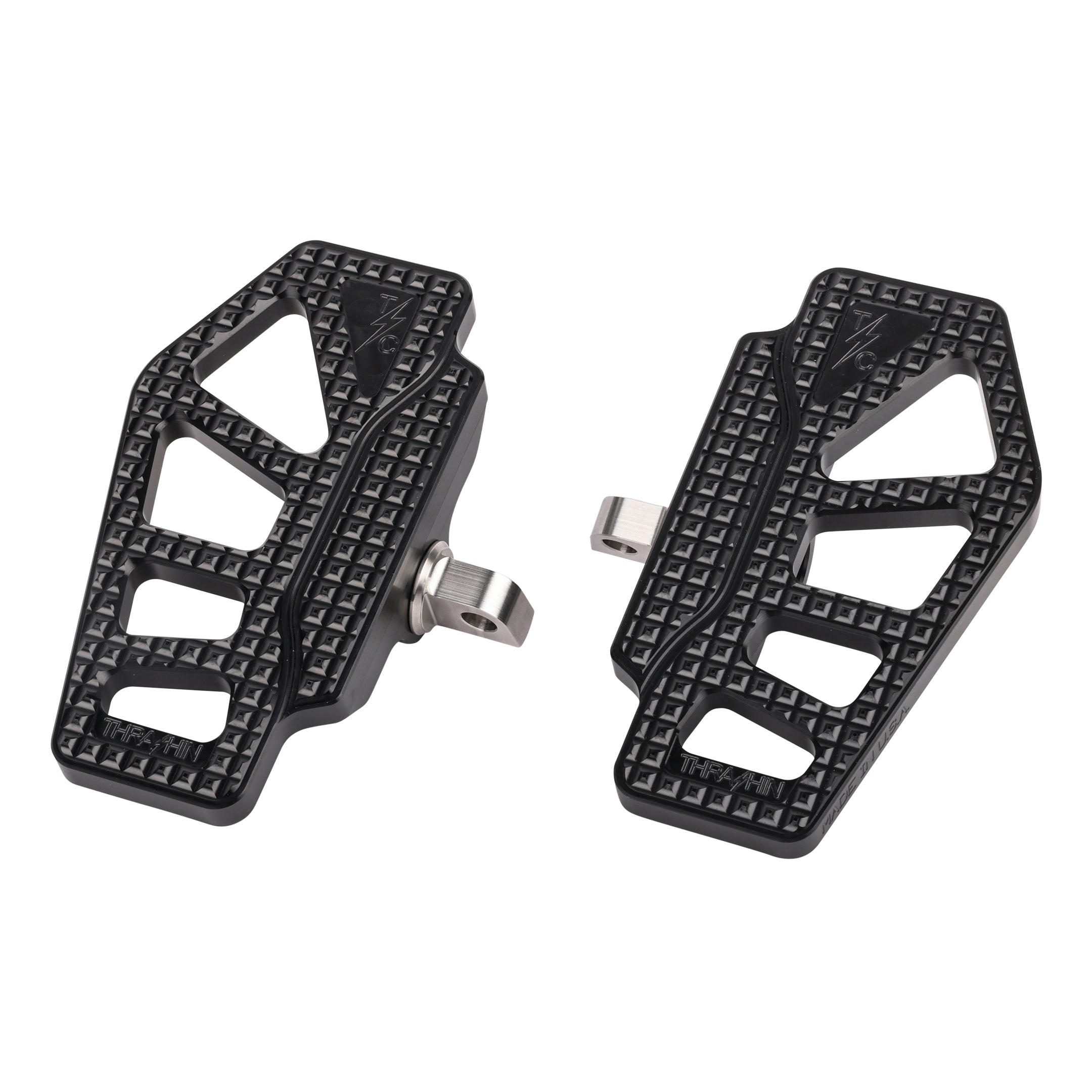 Apex Mini Floorboards Black Dyna Sportster FXR Softail Thrashin Supply