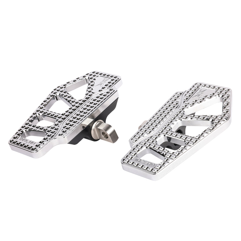 Apex Mini Floorboards - Chrome - Dyna, Sportster, FXR, Softail