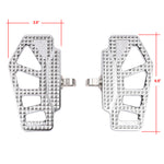 Apex Mini Floorboards - Chrome - Dyna, Sportster, FXR, Softail
