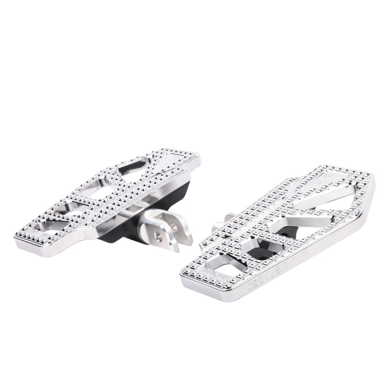 Apex Mini Floorboards - Chrome - Dyna, Sportster, FXR, Softail