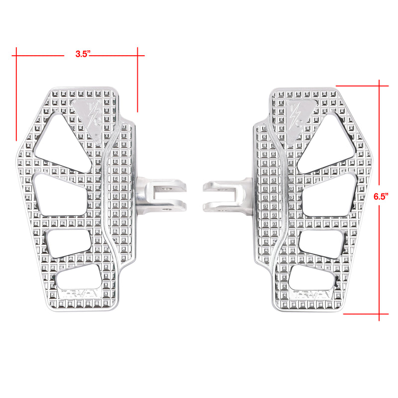 Apex Mini Floorboards - Chrome - Dyna, Sportster, FXR, Softail