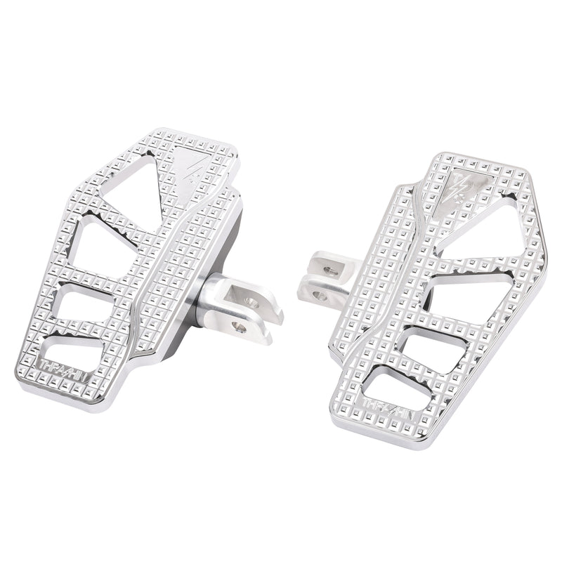 Apex Mini Floorboards - Chrome - Dyna, Sportster, FXR, Softail