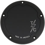 Dished 5 Hole Derby Cover - M8 Softail - Black
