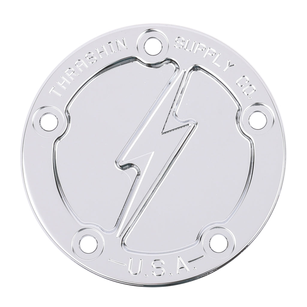 Chain Point Covers Twin Cam 5-Hole Dished Points Cover - Chrome – Thrashin Supply