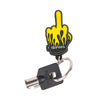 Middle Finger Flame Glove - Rubber Keychain