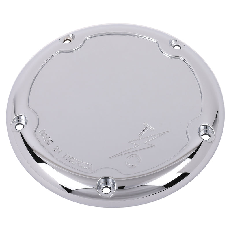 Dished 5 Hole Derby Cover - M8 Softail - Chrome